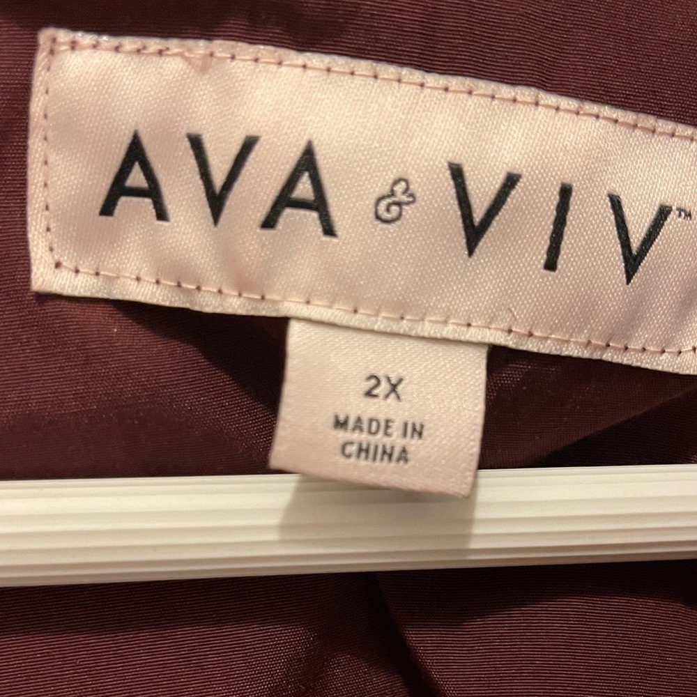 Ava & Viv Hooded Trench Coat in Deep Wine - Picture 2 of 14